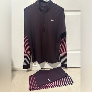NIKE Dri Fit leggings & long sleeve running set